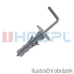 Hmoždinka plastová s kuželem HPK-L se skobou M5, 12x45 mm, polyamid - 1